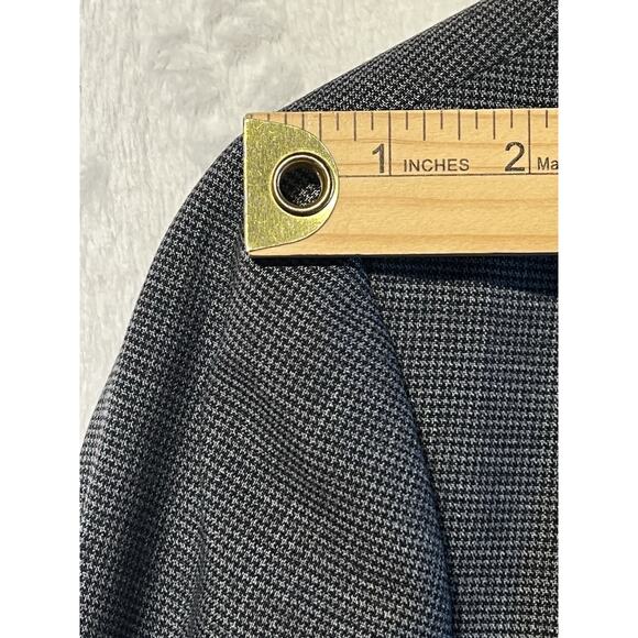 Lands End 46R 44x29 Gray Micro Houndstooth Men's 2-Piece Suit Stretch - Picture 11 of 16